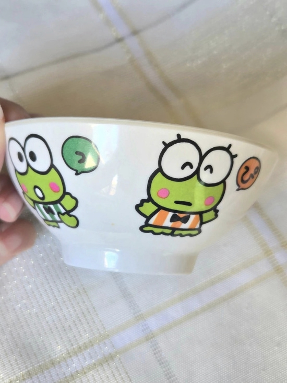 Sanrio Keroppi Plastic Rice Bowl 1988, 1990